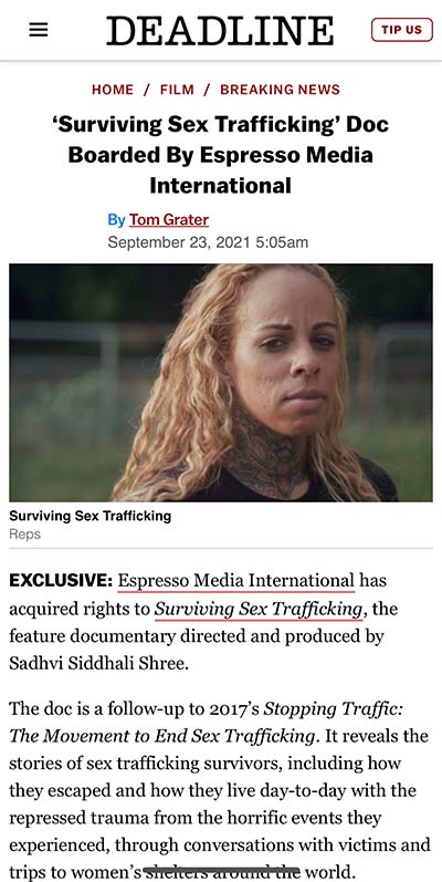 Press Surviving Sex Trafficking The Documentary In Theaters 325 